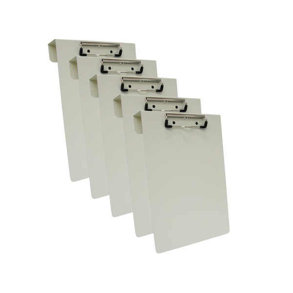 Overbed Painted Aluminum Clipboard, PK5